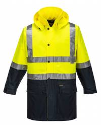 Fleece Lined Hi-Vis Rain Jacket, Men's
